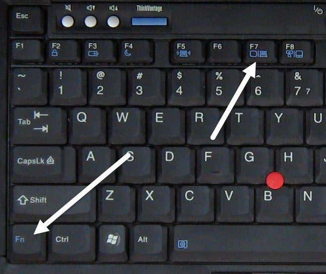 If the laptop screen is still black, press the appropriate function key (e.g., Fn + F8) to switch the display output to the external monitor.
If the external monitor displays the laptop screen, it indicates that the laptop's display panel is faulty.