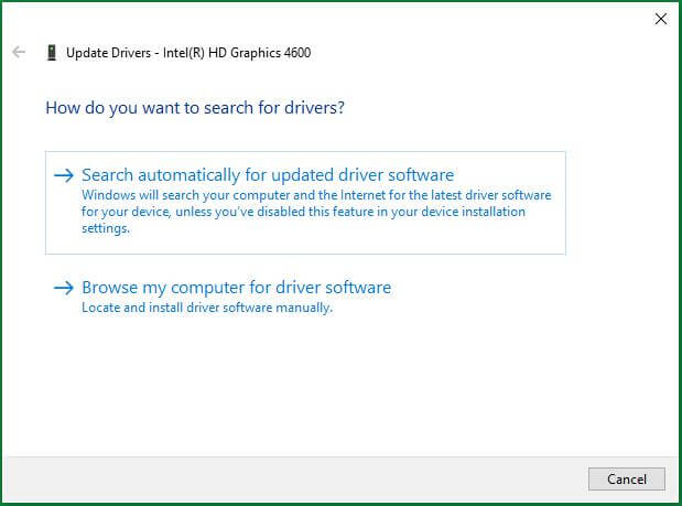 Right-click on the graphics card and select Update driver.
Choose Search automatically for updated driver software and follow the on-screen instructions to install any available updates.
