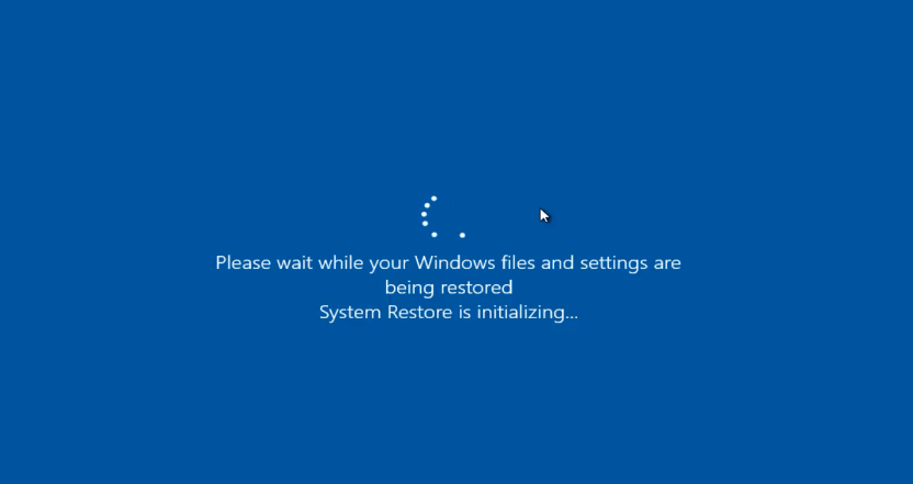 Wait for the process to complete and restart your computer.
Check if the error is resolved after the system restore.
